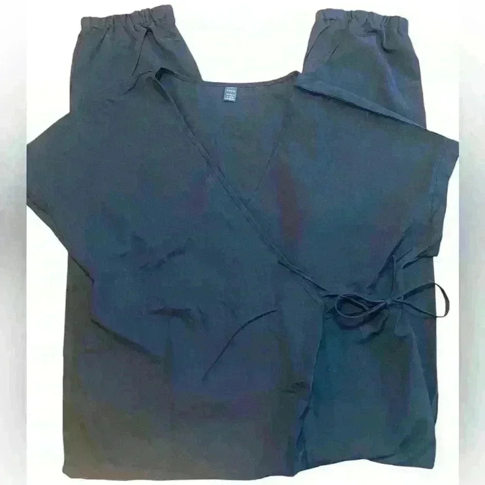 SHEIN LUNE Women Plain Casual Short Sleeve Black Wrap Jumpsuit. Size XL 12 NWT - Picture 3 of 16